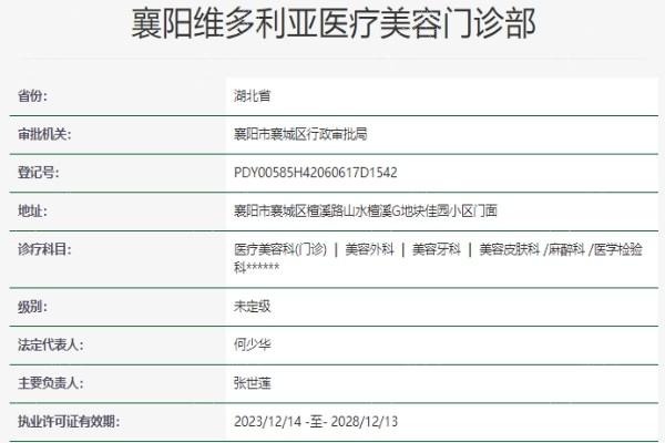 襄阳维多利亚医疗美容门诊部